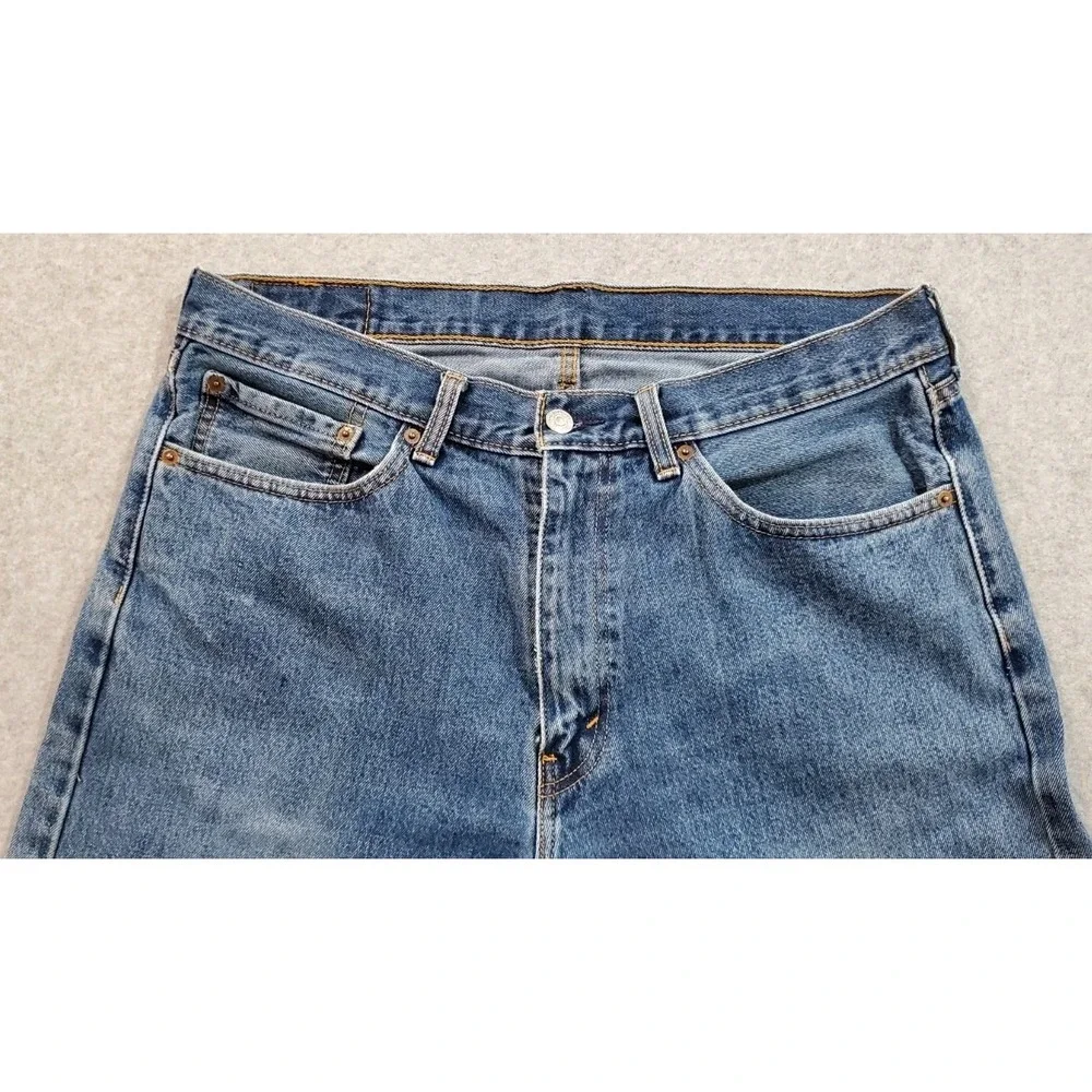 Levi's 505 Men's Straight Leg Blue Jeans, Regular Fit, Size 36x34, 100% Cotton